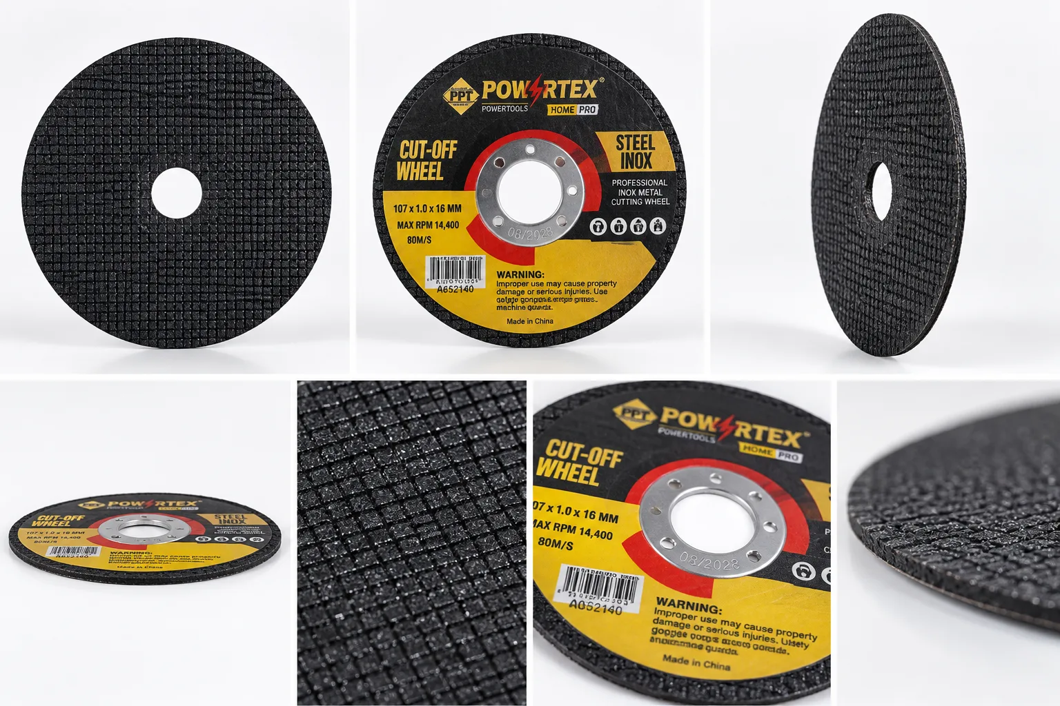 POWERTEX HOME PRO A652140 107mm Steel/Inox Cut-Off Wheel